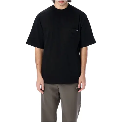 Schwarzes Baumwoll übergroße T-Shirt , Herren, Größe: XL - Oamc - Modalova