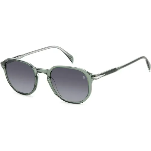 Sunglasses, male, , Size: 50 MM Green/Grey Shaded Sunglasses - Eyewear by David Beckham - Modalova