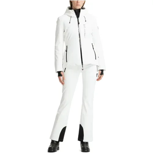 High Waist Ski Suit Plain Pattern , female, Sizes: S - Emporio Armani EA7 - Modalova