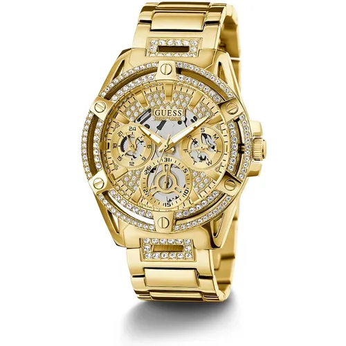 Queen Gold Multifunction Bracelet Watch , female, Sizes: ONE SIZE - Guess - Modalova