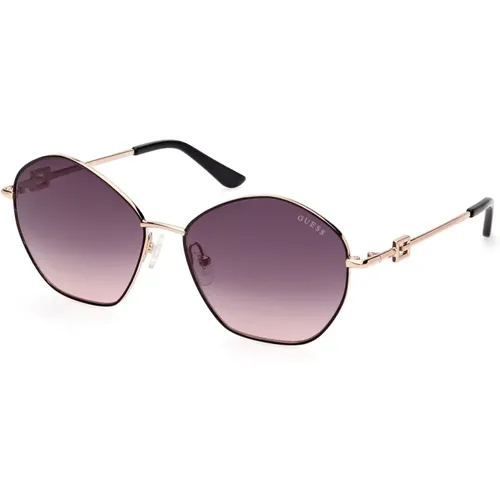 Geometric Metal Sunglasses , female, Sizes: 59 MM - Guess - Modalova
