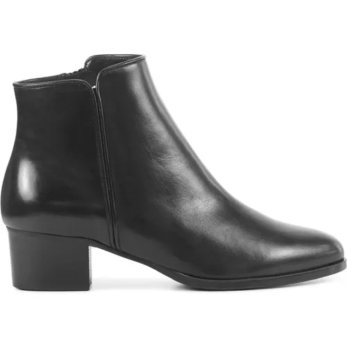 Schwarze Leder Stiefeletten , Damen, Größe: 39 EU - Nalini - Modalova