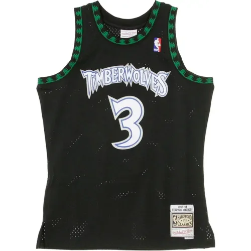 Sleeveless Tops, male, , Size: XL NBA Swingman Jersey Stephen Marbury - Mitchell & Ness - Modalova