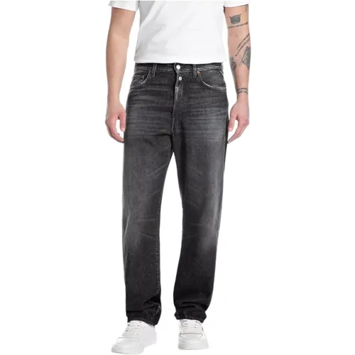 Straight Jeans, male, , Size: W29 L32 Classic Straight Fit Denim Jeans - Replay - Modalova