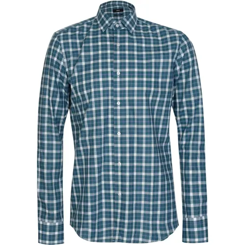 Checked Slim Fit Shirt , male, Sizes: 4XL - Hugo Boss - Modalova