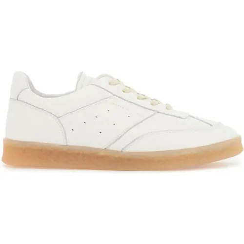 Perforierte Leder Court Sneakers , Herren, Größe: 42 EU - MM6 Maison Margiela - Modalova