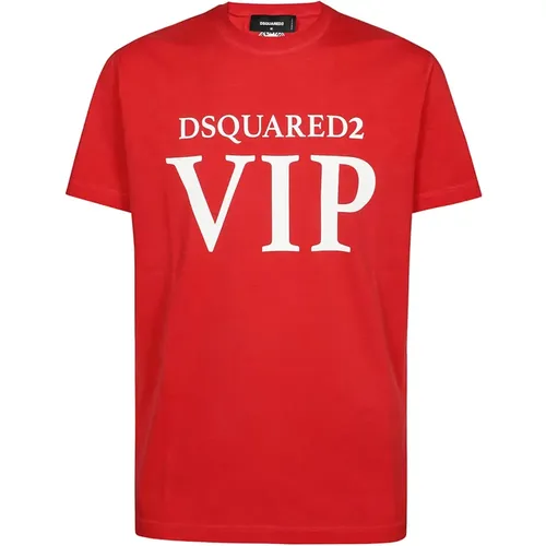 Rotes Cool Fit T-Shirt Dsquared2 - Dsquared2 - Modalova