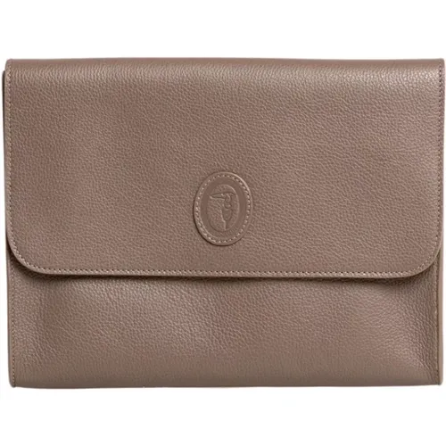 Wallets & Cardholders, unisex, , Size: ONE SIZE Stylish Pochette with Magnetic Button Closure - Trussardi - Modalova