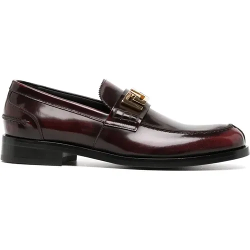 Flat shoes with Greca detailing , male, Sizes: 6 UK - Versace - Modalova