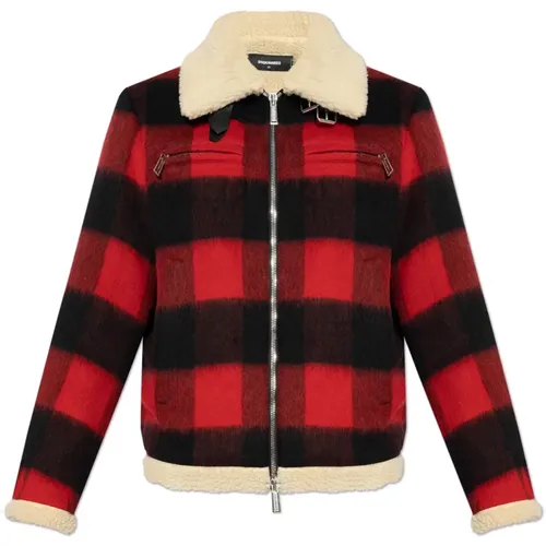 Jacket with check pattern , male, Sizes: XL, M, L - Dsquared2 - Modalova