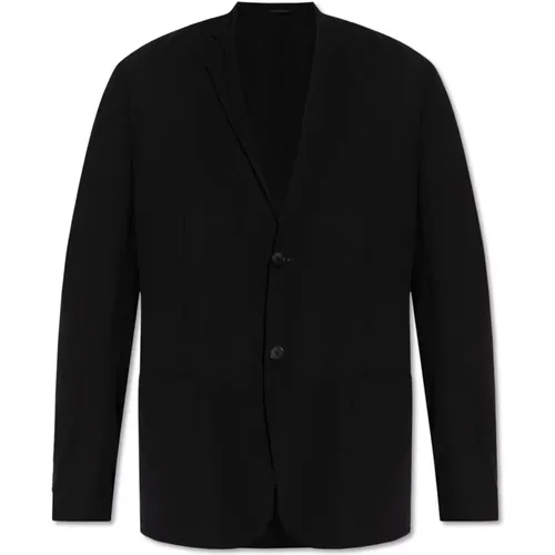 Blazers, male, , Size: 2XL Wool blazer - Giorgio Armani - Modalova