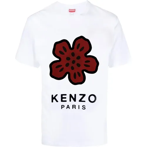 Baumwoll Logo Patch T-Shirt , Herren, Größe: XL - Kenzo - Modalova