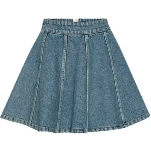 Denim Skirts, female, , Size: M Vintage Denim Mini Skirt - Rotate Birger Christensen - Modalova