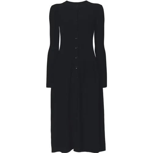 Rib knit button front dress , female, Sizes: M, L, S - Proenza Schouler - Modalova