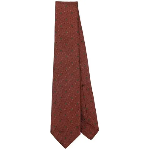 Satin Finish Self-Tie Square Jacquard , male, Sizes: ONE SIZE - Barba - Modalova