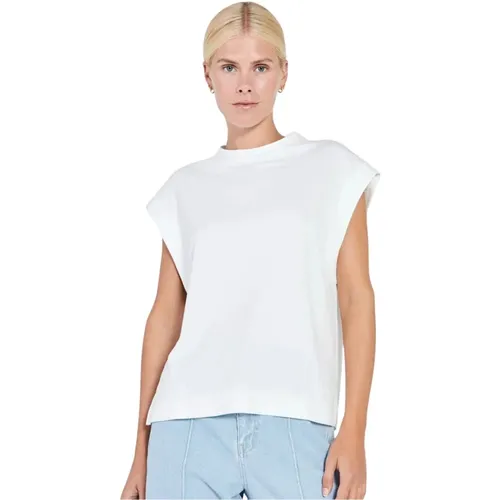 Round Neck Modal Polyester Top , female, Sizes: XS, M, L, S - Norr - Modalova