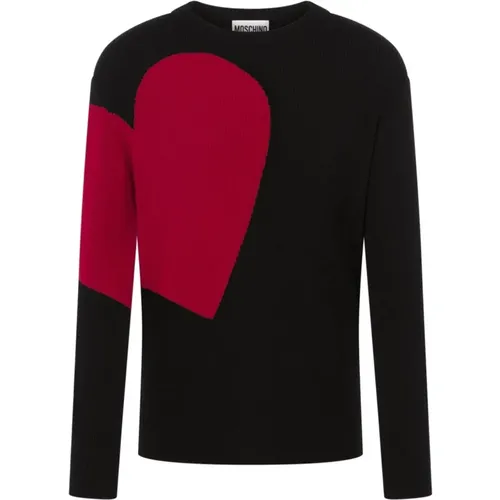 Herzmuster Pullover , Herren, Größe: M - Moschino - Modalova