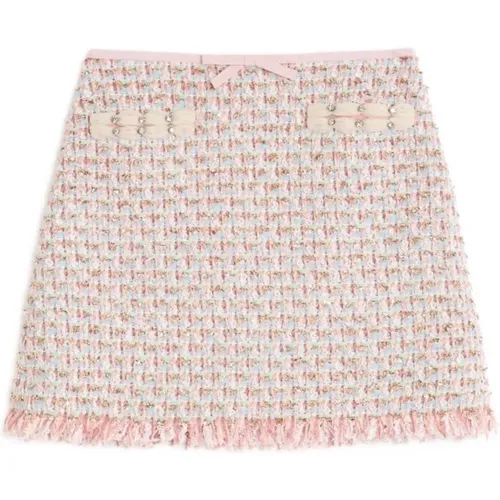 Short Skirts, female, , Size: M Multicolour Tweed Skirt - Valentino - Modalova
