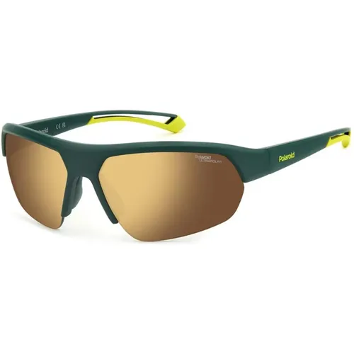 Grüne Resin Sonnenbrille mit UV-Schutz - Polaroid - Modalova