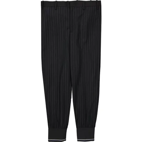 Chinos, male, , Size: S Striped Wool Pants for Men - Neil Barrett - Modalova