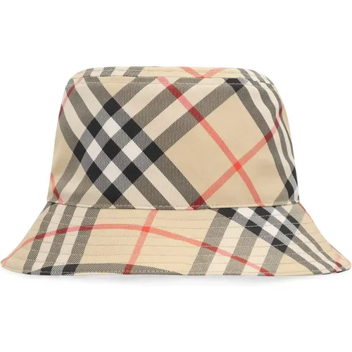 Hats, male, , Size: S Stylish Bucket Hat with Motif Print - Burberry - Modalova