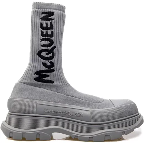 Logo-Print Sock-Style Boots , male, Sizes: 6 1/2 UK - alexander mcqueen - Modalova