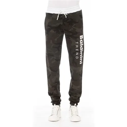 Sweatpants, male, , Size: S Sporty Sweatpants with Drawstring Closure - Baldinini - Modalova