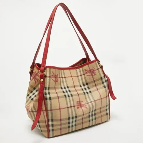 Pre-owned Shoulder Bags, female, , Size: ONE SIZE Pre-owned Coated canvas handbags - Burberry Vintage - Modalova