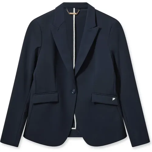 Klassischer Blazer mit Langen Ärmeln und Klappentaschen , Damen, Größe: M - MOS MOSH - Modalova