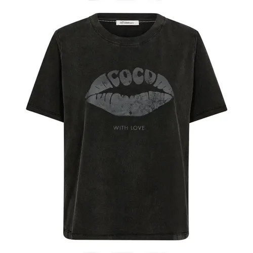 Acid Kiss Tee mit Print , Damen, Größe: S - Co'Couture - Modalova