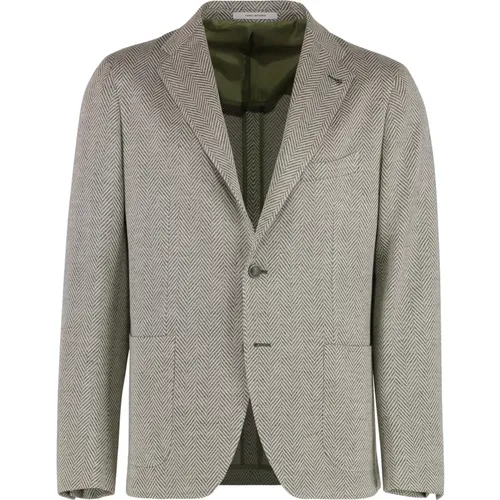 Blazers, male, , Size: 2XL Single-breasted two-button jacket - Tagliatore - Modalova