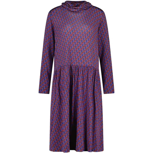 Midi-Kleid mit geometrischem Muster , Damen, Größe: S - Rosso35 - Modalova