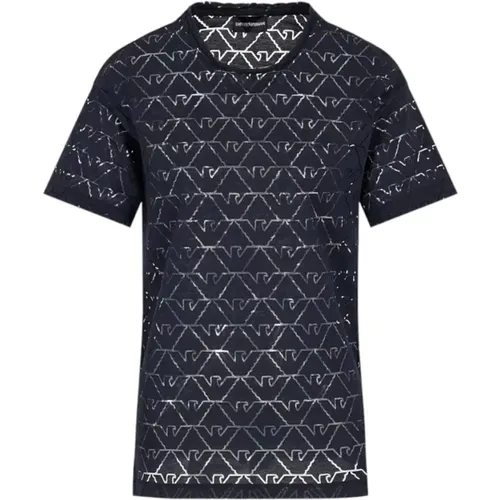 Casual Cotton T-Shirt , female, Sizes: XS - Emporio Armani - Modalova