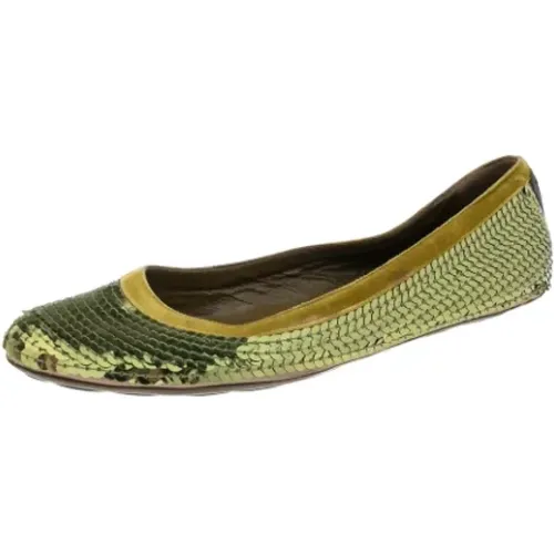 Pre-owned Flats, female, , Size: 8 1/2 US Pre-owned Fabric flats - Gucci Vintage - Modalova