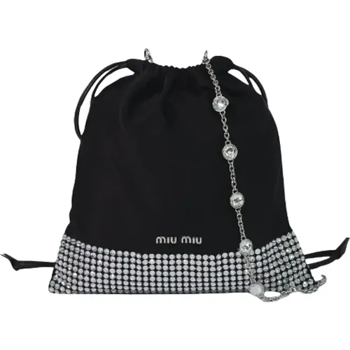 Pre-owned Bucket Bags, female, , Size: ONE SIZE Pre-owned Silk crossbody-bags - Miu Miu Pre-owned - Modalova