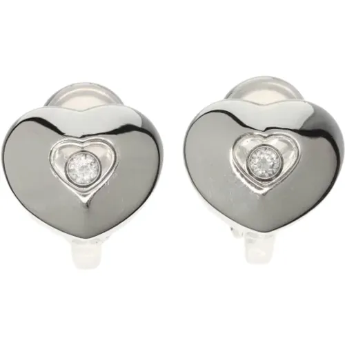 Pre-owned Jewellery, female, , Size: ONE SIZE Pre-owned White Gold earrings - Chopard Pre-owned - Modalova