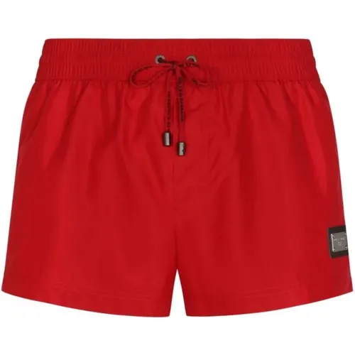 Plaque Swimshorts , male, Sizes: M, L, S - Dolce & Gabbana - Modalova