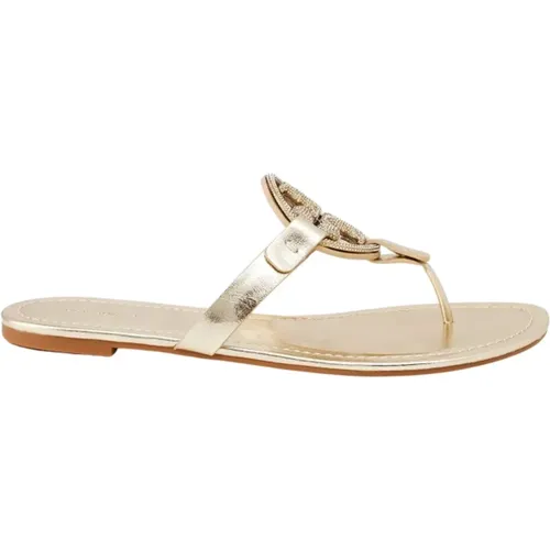 Flip Flops, female, , Size: 9 US Golden sandals Miller - TORY BURCH - Modalova