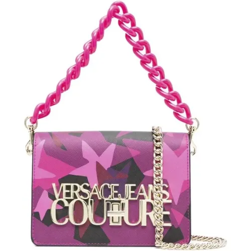 Fuchsia All Over Print Crossbody Tasche - Versace Jeans Couture - Modalova