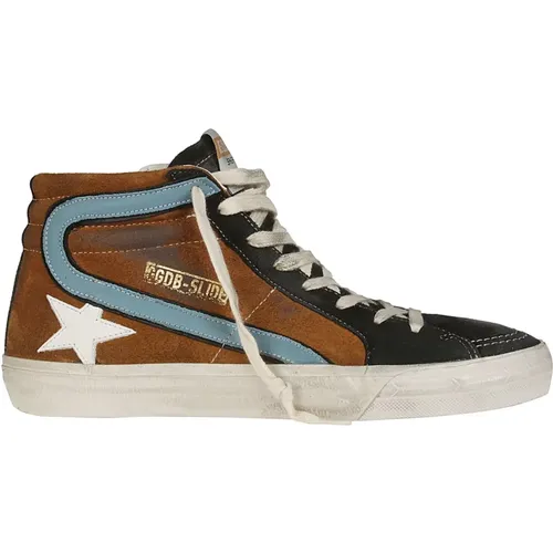Suede Leather Star Slide Sneakers - Golden Goose - Modalova