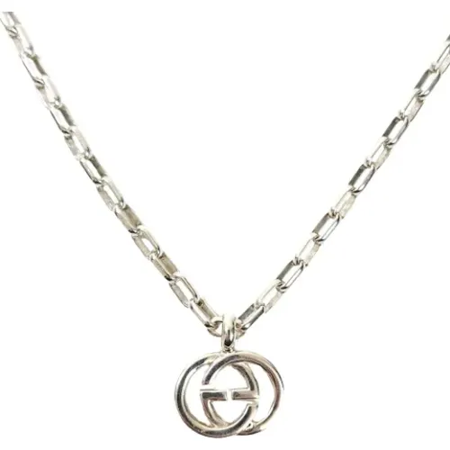 Pre-owned Silver necklaces , female, Sizes: ONE SIZE - Gucci Vintage - Modalova