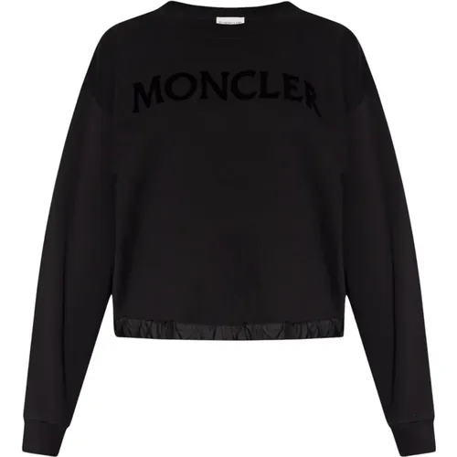 Sweatshirt with logo , female, Sizes: L, XS, M, S - Moncler - Modalova