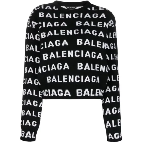 Logo Wollpullover Balenciaga - Balenciaga - Modalova