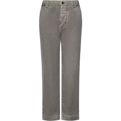 Straight Jeans, male, , Size: W33 Grey Trousers with Straight Fit - James Perse - Modalova