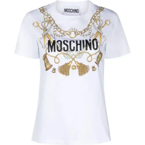 Stilvolle T-Shirt Kollektion,Weiße T-Shirts & Polos für Frauen - Moschino - Modalova