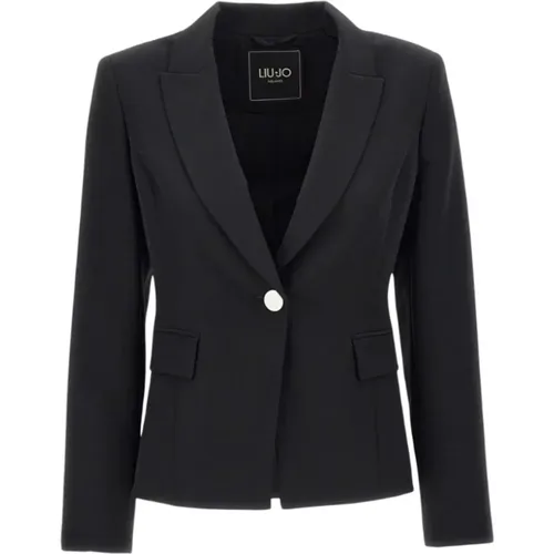 Blazers, female, , Size: S Single-Breasted Blazer Jacket - Liu Jo - Modalova