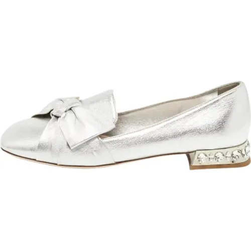 Pre-owned Pumps, female, , Size: 8 US Pre-owned Leather flats - Miu Miu Pre-owned - Modalova