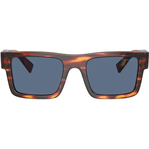 Square Acetate Sunglasses in Tortoise , male, Sizes: 52 MM - Prada - Modalova