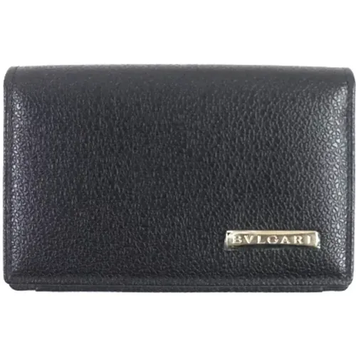 Pre-owned Wallets, male, , Size: ONE SIZE Pre-owned Leather wallets - Bvlgari Vintage - Modalova