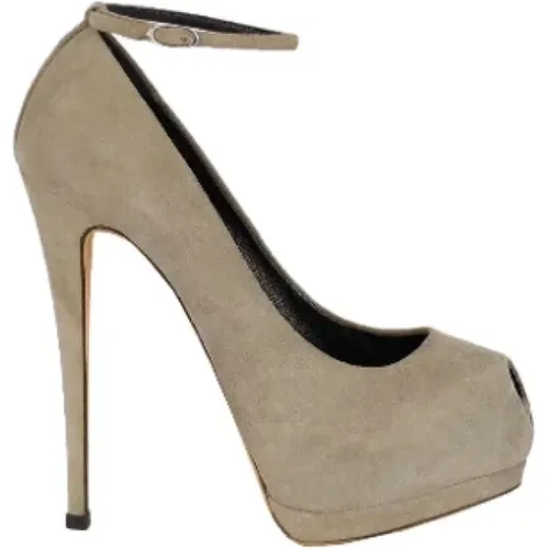 Pre-owned Pumps, female, , Size: 8 1/2 US Pre-owned Suede heels - Giuseppe Zanotti Pre-owned - Modalova